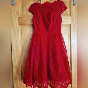 Chi Chi London dress, size UK 12, red